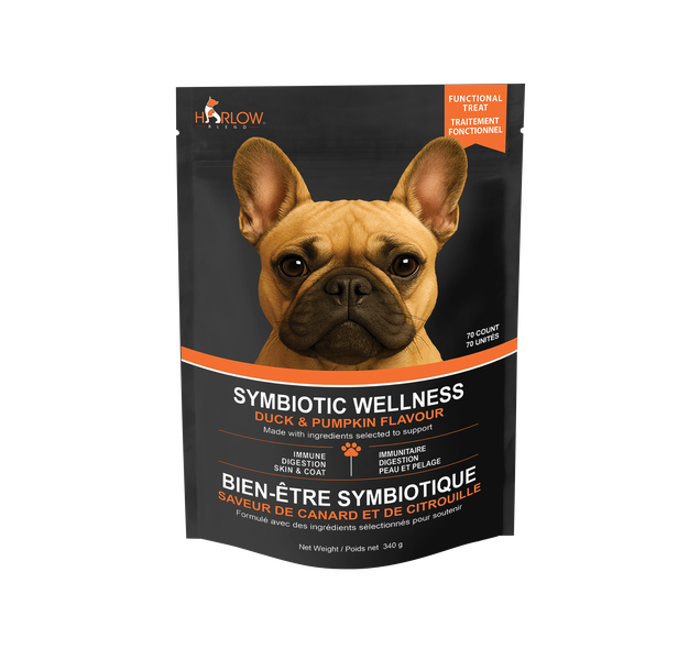 Harlow Blend® Symbiotic Wellness Functional Care Soft Chews for Dogs – Duck Liver & Pumpkin – Digestive, Immune & Skin & Coat Support