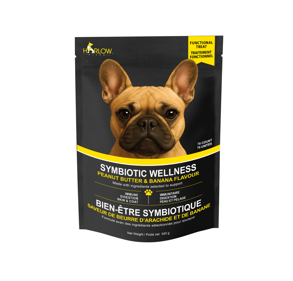 Harlow Blend® Symbiotic Wellness Functional Care Soft Chews for Dogs – Peanut Butter & Banana – Digestive, Immune & Skin & Coat Support